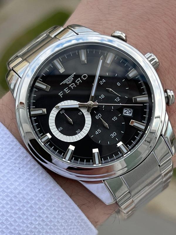 Ferro Çelik Kordon İç Fonksiyonları Aktif Chronograph 30 Mt Su Geçirmez Erkek Kol Saat EFM31370-A2 - Image 1