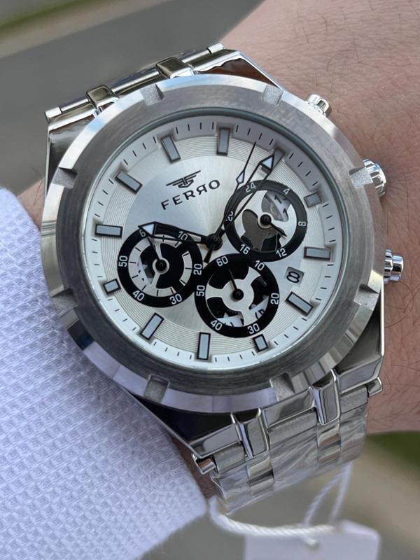 Ferro Çelik Kordon İç Fonksiyonları Aktif Chronograph 30 Mt Su Geçirmez Erkek Kol Saat EFM31439-A223 - Image 1