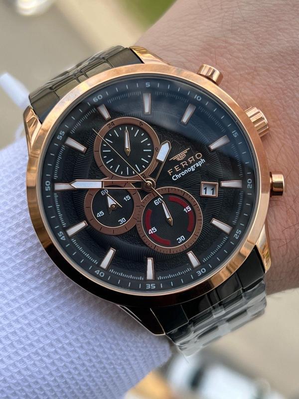 FERRO İç Fonksiyonları Aktif Chronograph 30 Mt Su Geçirmez Erkek kol Saat xf0013 - Image 1