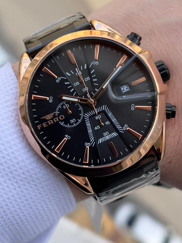 FERRO İç Fonksiyonları Aktif Chronograph 30 Mt Su Geçirmez Erkek kol Saat xf0015 - Image 1