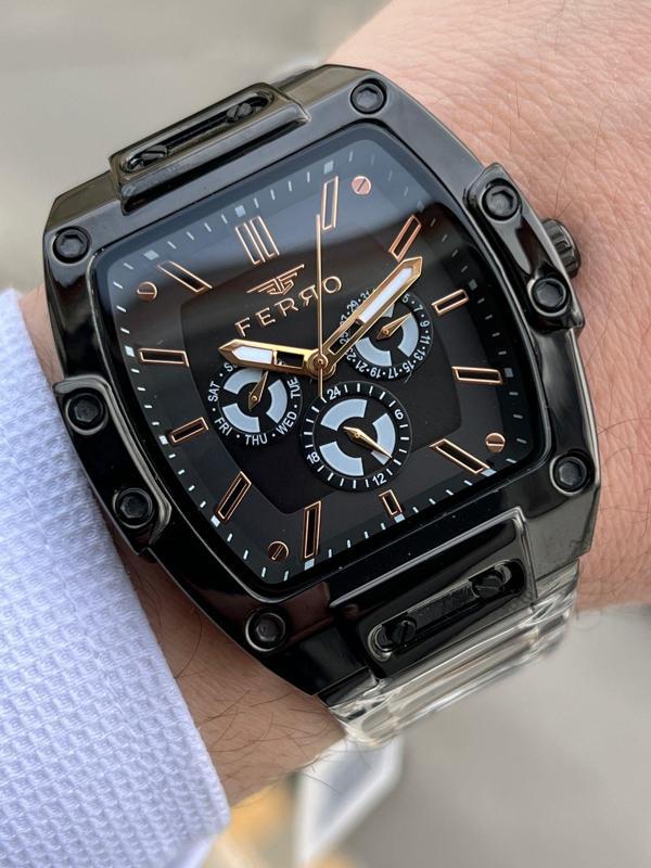FERRO İç Fonksiyonları Aktif Chronograph 30 Mt Su Geçirmez Erkek kol Saat xf0022 - Image 1