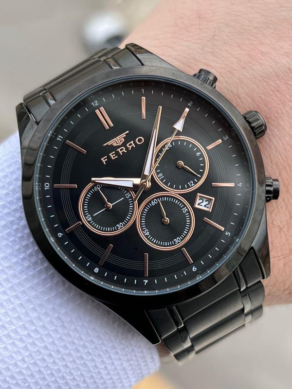 FERRO İç Fonksiyonları Aktif Chronograph 30 Mt Su Geçirmez Erkek kol Saat xf0025 - Image 1