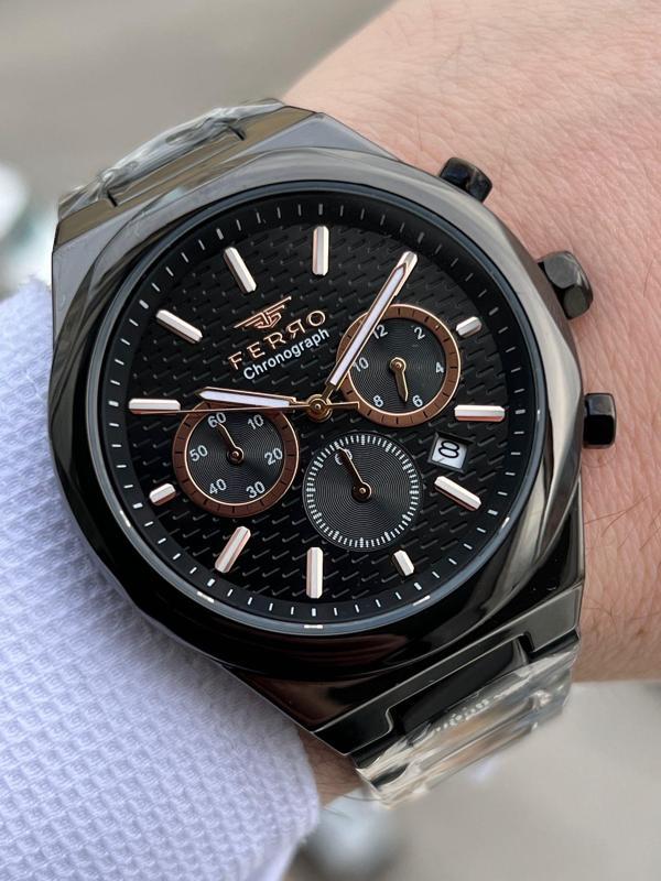 FERRO İç Fonksiyonları Aktif Chronograph 30 Mt Su Geçirmez Erkek kol Saat xf0027 - Image 1