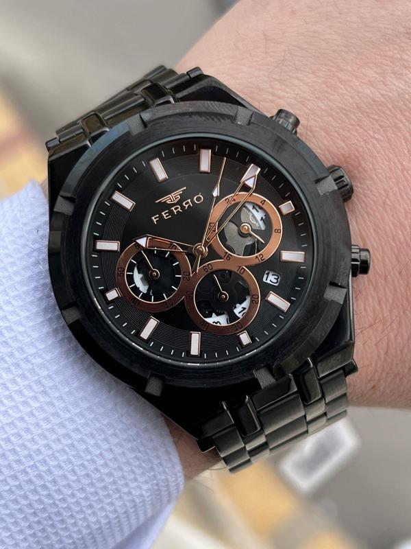 FERRO İç Fonksiyonları Aktif Chronograph 30 Mt Su Geçirmez Erkek kol Saat xf0031 - Image 1