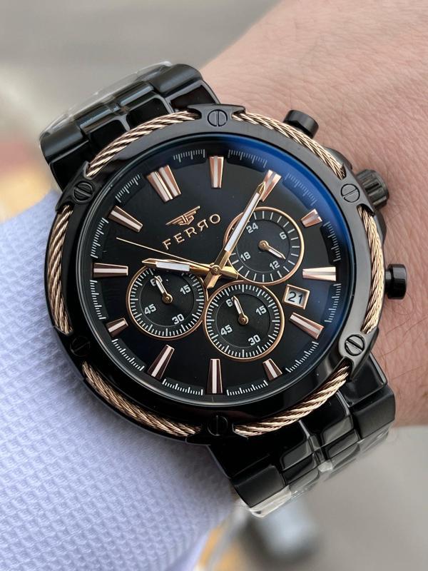 FERRO İç Fonksiyonları Aktif Chronograph 30 Mt Su Geçirmez Erkek kol Saat xf0032 - Image 1