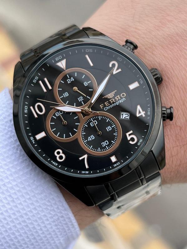 FERRO İç Fonksiyonları Aktif Chronograph 30 Mt Su Geçirmez Erkek kol Saat xf0034 - Image 1