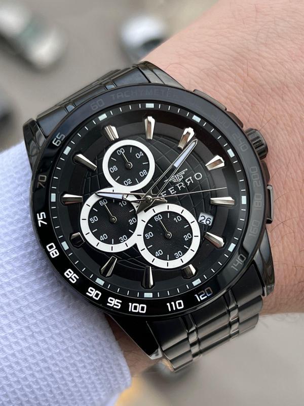 FERRO İç Fonksiyonları Aktif Chronograph 30 Mt Su Geçirmez Erkek kol Saat xf0039 - Image 1