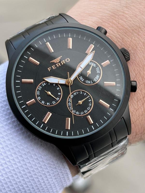 FERRO İç Fonksiyonları Aktif Chronograph 30 Mt Su Geçirmez Erkek kol Saat xf0049 - Image 1