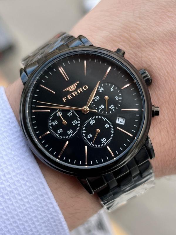 FERRO İç Fonksiyonları Aktif Chronograph 30 Mt Su Geçirmez Erkek kol Saat xf0051 - Image 1