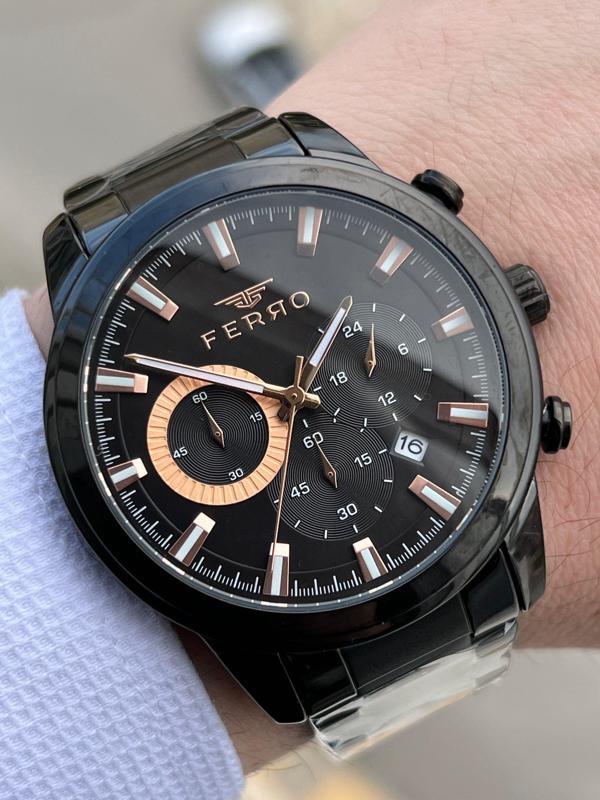 FERRO İç Fonksiyonları Aktif Chronograph 30 Mt Su Geçirmez Erkek kol Saat xf0053 - Image 1