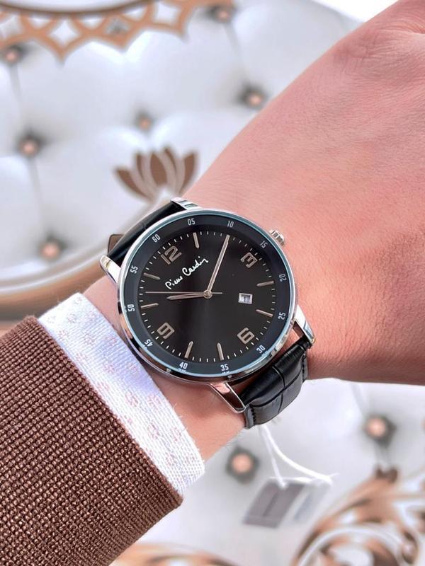 Pierre Cardin 800401F03 Deri Kordon 30 Mt Suya Dayanıklı Erkek Kol Saati+Bileklik - Image 1