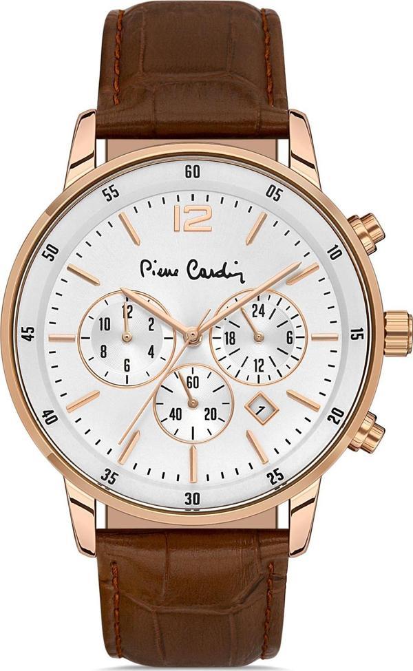Pierre Cardin 800501F04 İç Fonsiyonları AktiF Deri Kordon 30 Mt Suya Dayanıklı Erkek Kol Saati - Image 1