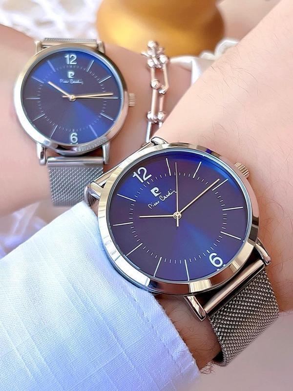 Pierre Cardin BLKT.2.620 Bay&Bayan Çiftlere Özel Çelik Kordon Çift Kol Saati 30 Mt Su Gecirmez - Image 1