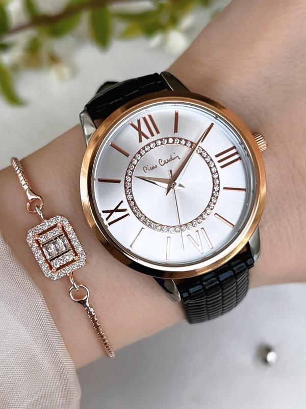 Pierre Cardin Deri Kordon Kadın Kol Saati 30 Mt Su Gecirmez+Bileklik PR.08.KD.2002F06 - Image 1