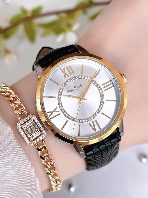 Pierre Cardin Deri Kordon Kadın Kol Saati 30 Mt Su Gecirmez+Bileklik PR.08.KD.2002F07 - Image 1