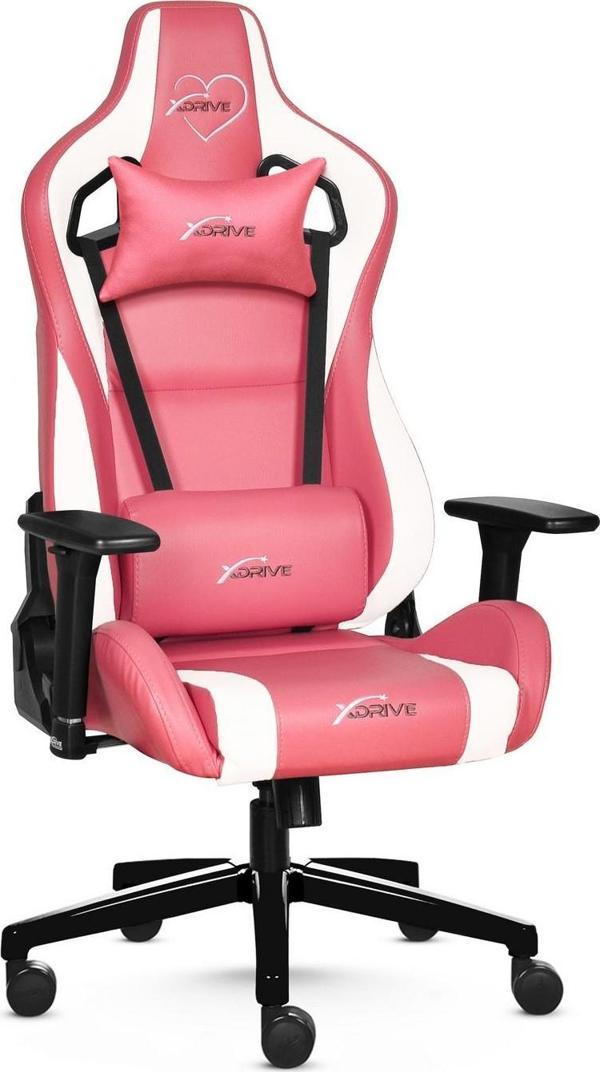xDrive Akdeniz Profesyonel Oyuncu Koltuğu Pembe/Beyaz - Image 1