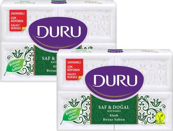 DURU SAF VE DOĞAL KLASİK BEYAZ SABUN KOKULU BANYO SABUNU 4x150  gr  (2 ADET) - Image 1
