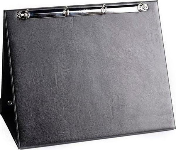 PREZANTASYON EVRAK SUNUM KLASÖRÜ MASA ÜSTÜ 4 HALKALI 530-1 SİYAH 33X27 CM - Image 1