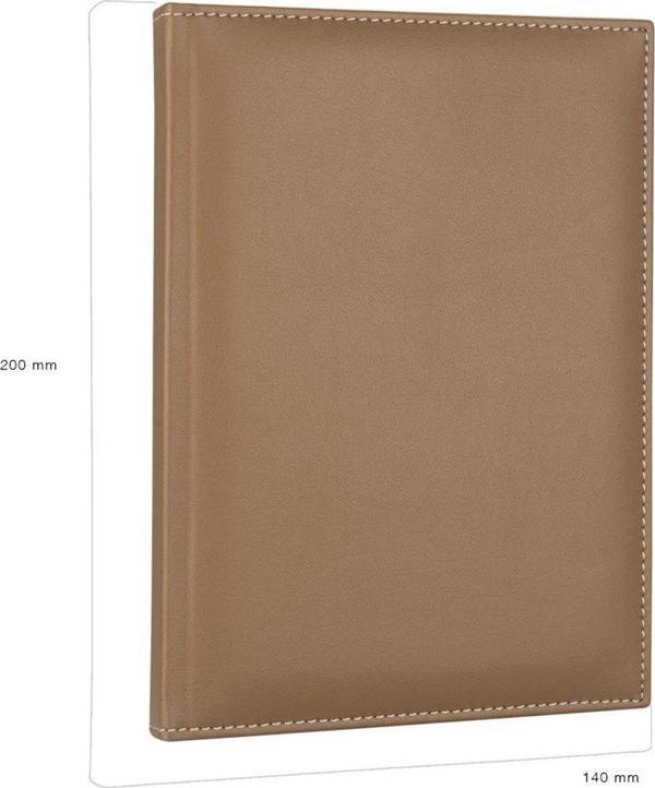 DERİ KAPAK DEFTER AJANDA TARİHSİZ KARELİ 14X20 CM - Image 1