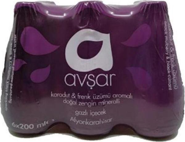 Avşar Karadut & Frenk Üzüm Aromalı Maden Suyu 6X200 Ml. - Image 1