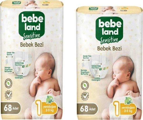 Bebeland Yeni Doğan Bebek Bezi Hesaplı Paket 1X2 Adet - Image 1