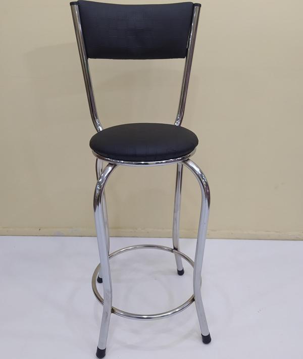 Sandalye 12760 BAR Tipi Yüksek Model 4ad SİYAH Sunideri döşem Metal Çelik nikelaj - Image 1