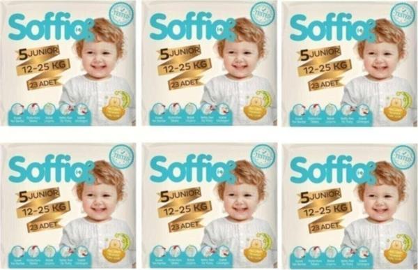 Soffio 5 Junior 12 - 25 Kg 23X6=138 Adet Bebek Bezi Avantaj Paketi - Image 1
