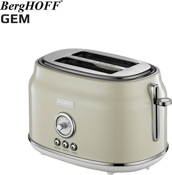 BergHOFF GEM RETRO  Krem Rengi İki Dilim Ekmek Kızartma Makinesi - Image 1