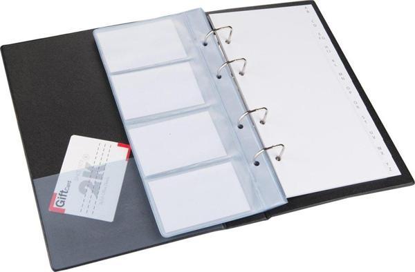 KARTVİZİT ALBÜMÜ 4 SIRALI 96 KARTLIK İNDEKSLİ 16,5X26,5 CM - Image 1