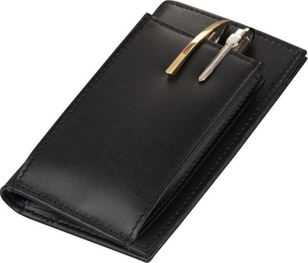 DERİ KALEMLİK NOTLUK CÜZDAN KLM-2 SİYAH 10X15,5 CM - Image 1