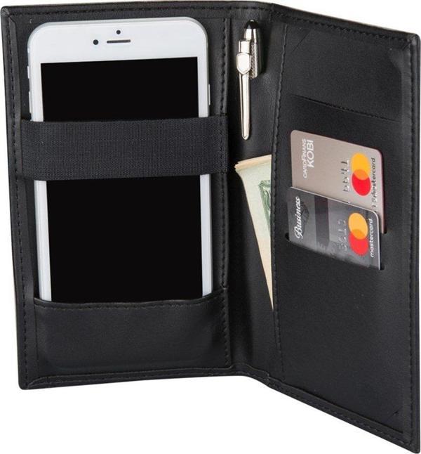 DERİ KALEMLİK NOTLUK CÜZDAN TELEFON CEPLİ KLM-1 SİYAH 11X17,5 CM - Image 1