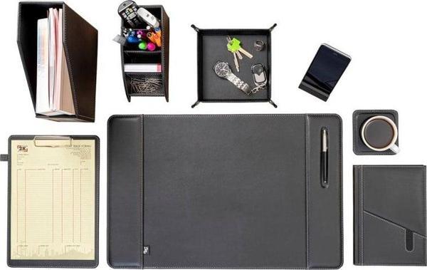 Sümen Takımı Masaüstü Suni Deri Hediyelik Set 8 Parça - Image 1
