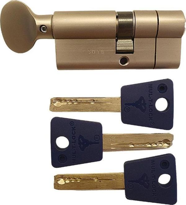 Mul-T-Lock 7*7 Mandallı Tuzaklı Barel 3 Anahtarlı 69Mm - Image 1