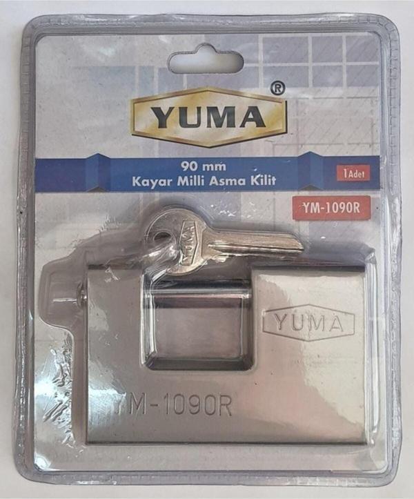 Yuma Ym1090R Kayar Milli Asma Kilit 90Mm Gri - Image 1