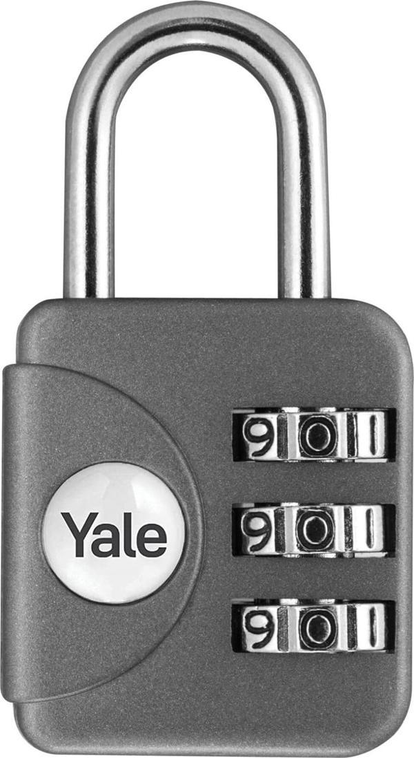 Yale Geniş Tip Mini Şifreli Asma Kilit - Gri Yp1/28/121/1 - Image 1