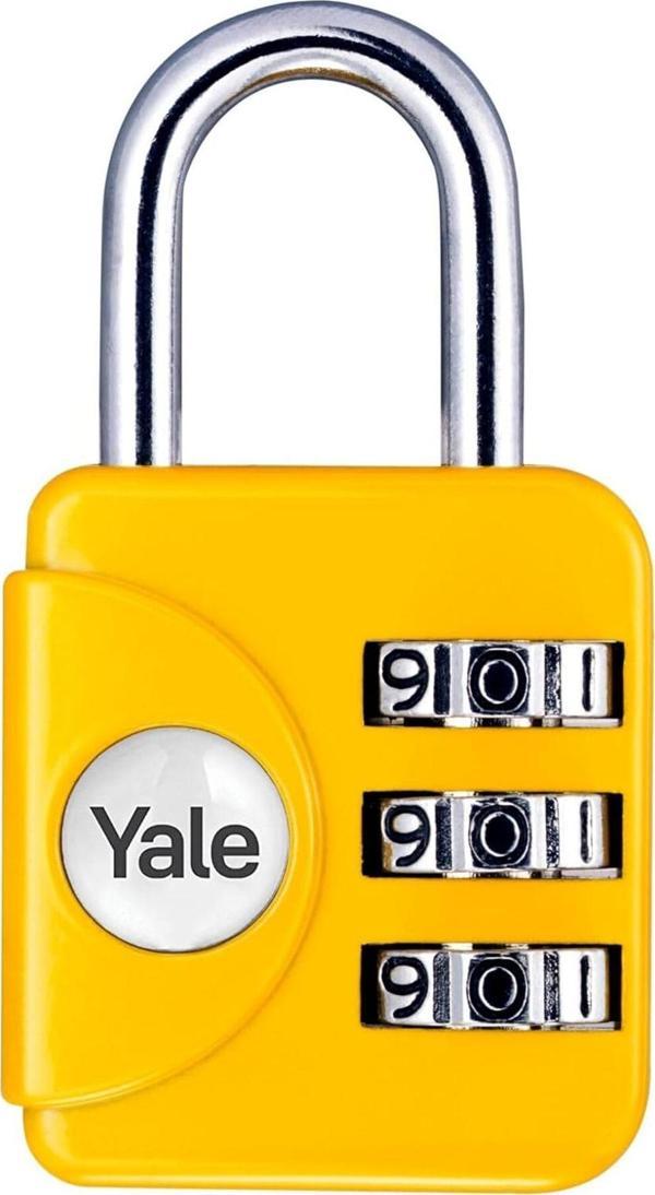 Yale Geniş Tip Mini Şifreli Asma Kilit - Sarı Yp1/28/121/1 - Image 1
