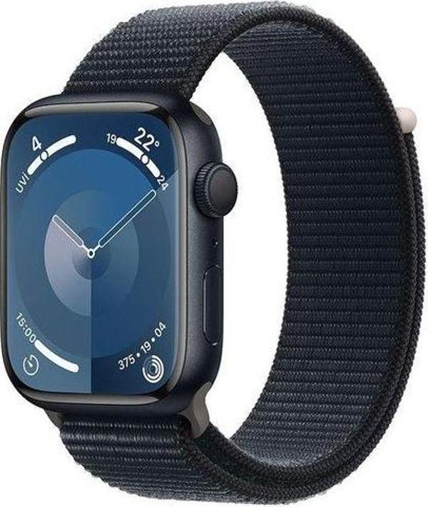 Apple Watch Series 9 45mm Gece Yarısı Alüminyum Kasa ve Spor Loop (MR9C3TU/A) (Apple Türkiye Garantili) - Image 1