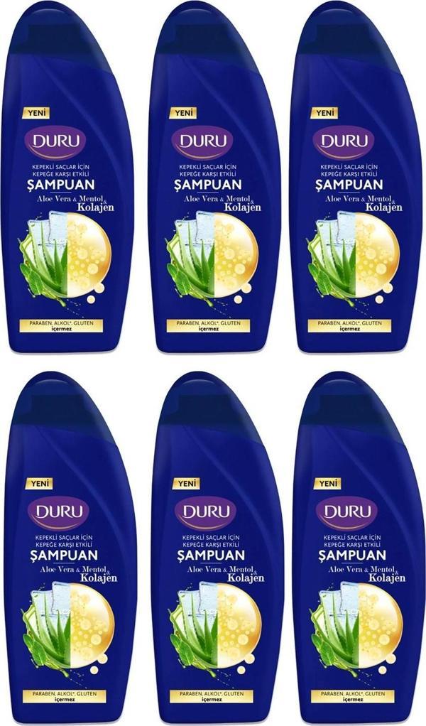 Duru Aloe Vera&mentol&kolajen Kepeğe Karşı Etkili Şampuan 6 x 500 Ml - Image 1