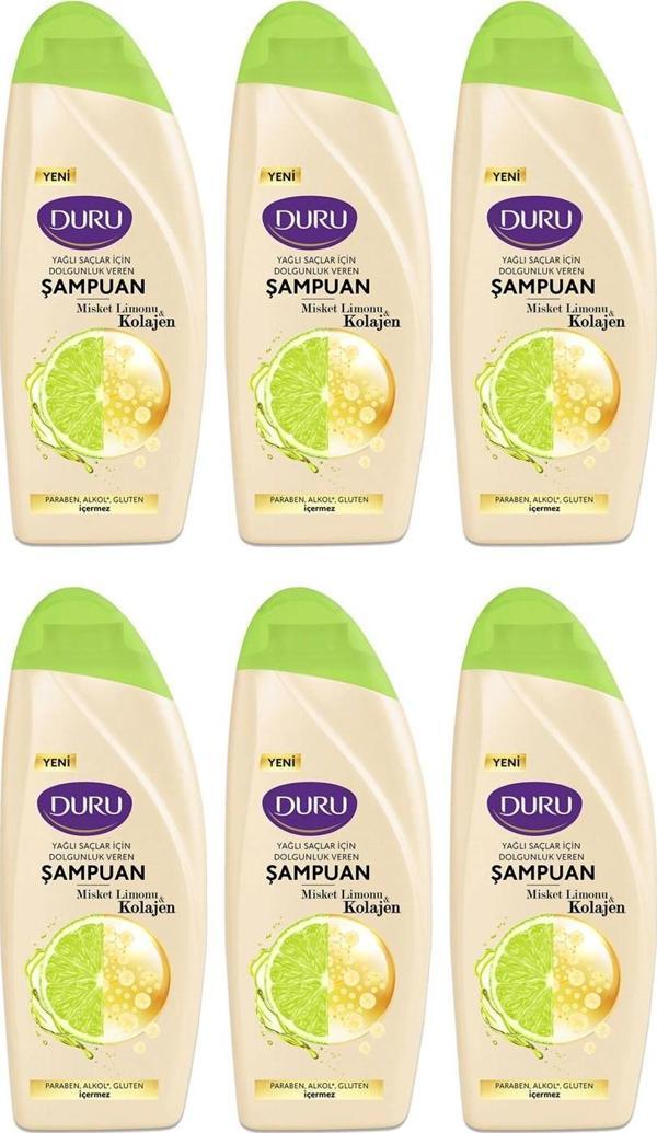 Duru Misket Limonu&Kolajen Yağlı Saçlar için Şampuan 6x500 ml - Image 1