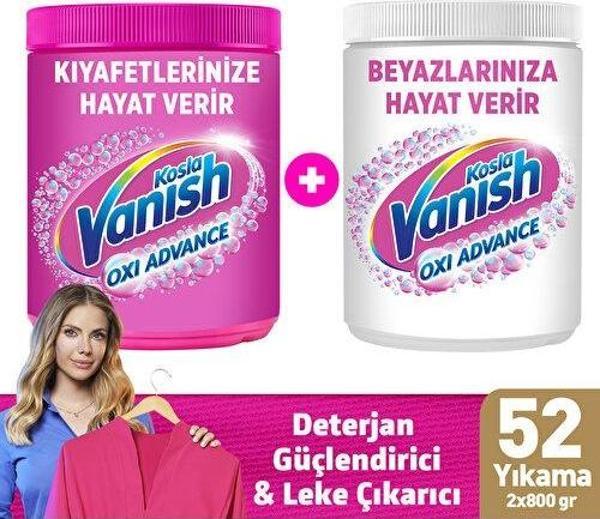 Vanish Multipower Leke Çıkartıcı  Deterjan Güçlendirici Toz 2 x 800 gr Renkliler  Beyazlar Için - Image 1