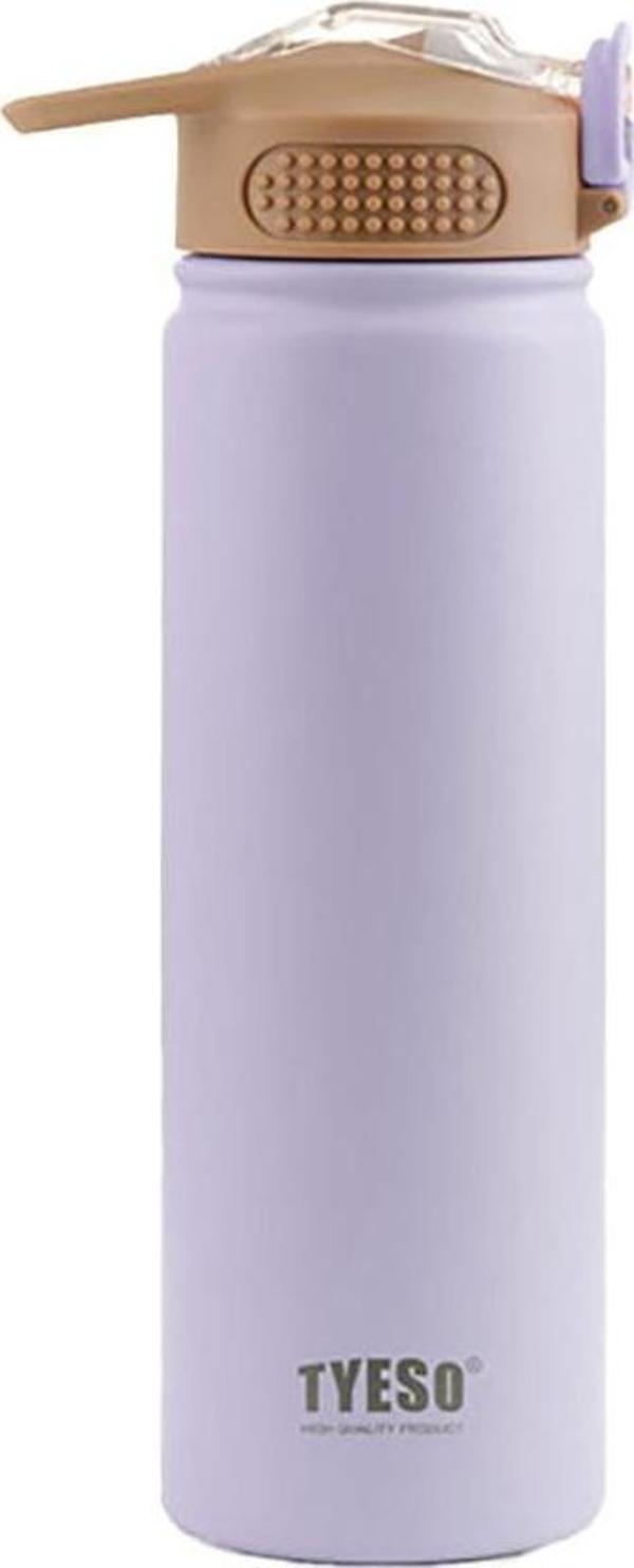 Tyeso Termos Active Vakumlu Termos Paslanmaz Çelik Gizli Pipetli 750 ML Mor - Image 1