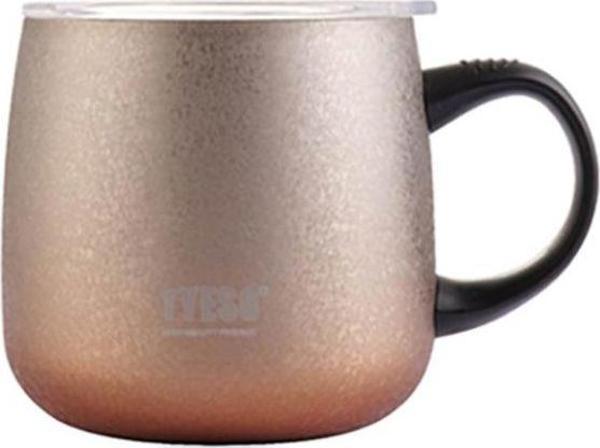 Tyeso Termos Napoli Mug Vaku Mlu Paslanmaz Çift Duvarlı Termal Kapaklı 355 Ml Turuncu - Image 1