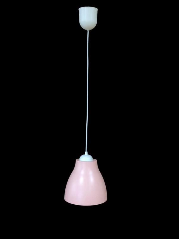 Tek-İş Tekli Sarkıt Avize Plastik Aksiyon Küçük Pembe - Image 1