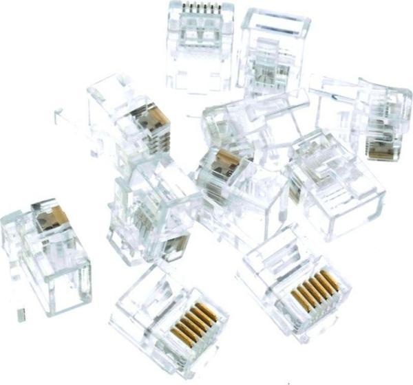 Tek-İş 6p6c Rj12 Rj11 Telefon Plug Konnektör 25 Adet - Image 1