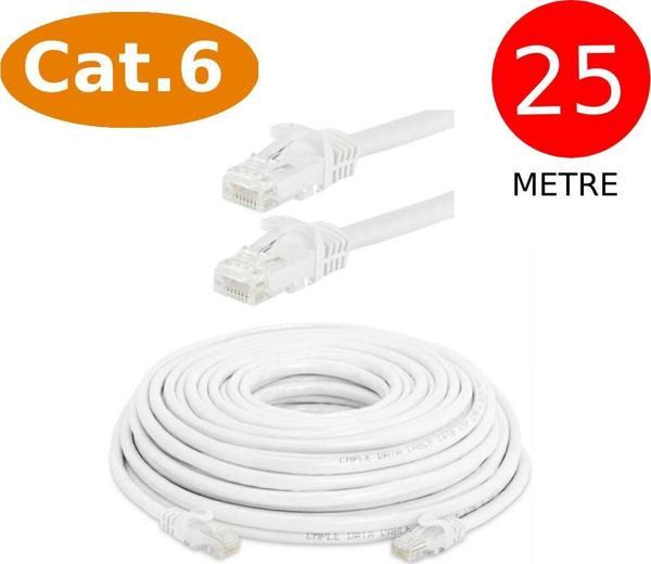 Tek-İş Cat6 Network Internet Ethernet Bilgisayar Kablosu Rj45 - Rj45 25 Metre Patch Kablo - Image 1