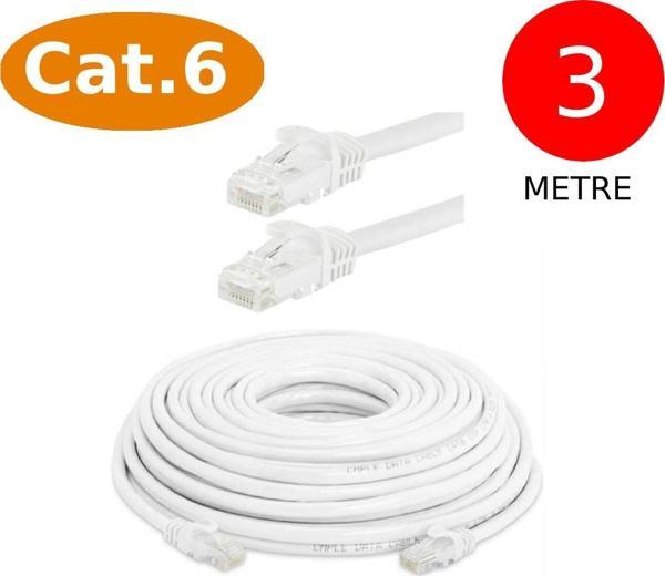 Tek-İş Cat6 Network Internet Ethernet Bilgisayar Kablosu Rj45 - Rj45 3 Metre Patch Kablo - Image 1