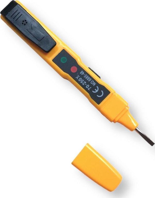 Tek-İş Dedektörlü Faz Kontrol Kalemi Voltaj Test Aleti Akıllı Voltaj Test Cihazı 6885-48 - Image 1