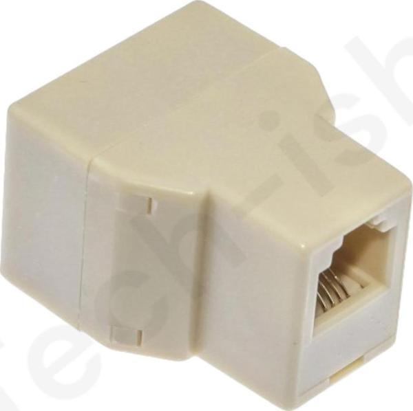 Tek-İş RJ-11 Telefon Ara Bağlantı Buatı 1 Dişi 2 Dişi - Image 1