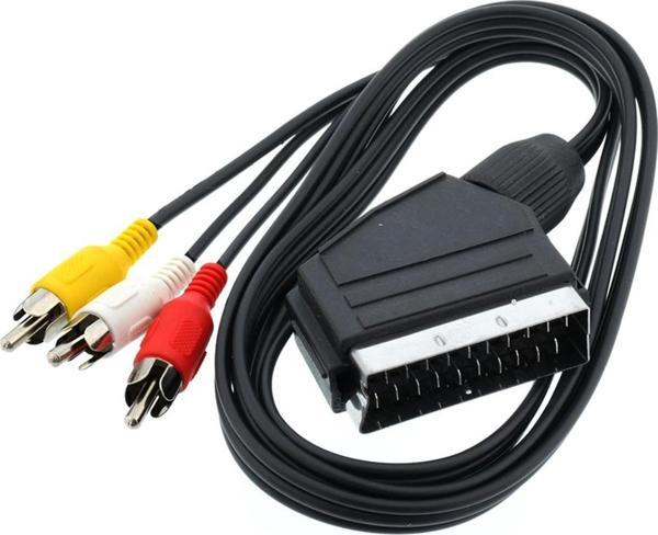 Tek-İş Scart 3 Rca Video Audio 3 Tos Uydu Dvd Kablo Lcd Tüplü Televizyon Uydu Bağlantı 1.2mt - Image 1