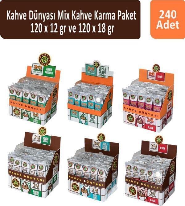 Kahve Dünyası Mix Kahve Karma Paket 120 x 12 gr ve 120 x 18 gr - Image 1